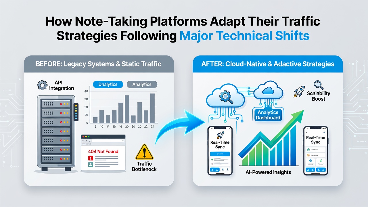 How Note-Taking Platforms Adapt Their Traffic Strategies Following Major Technical Shifts