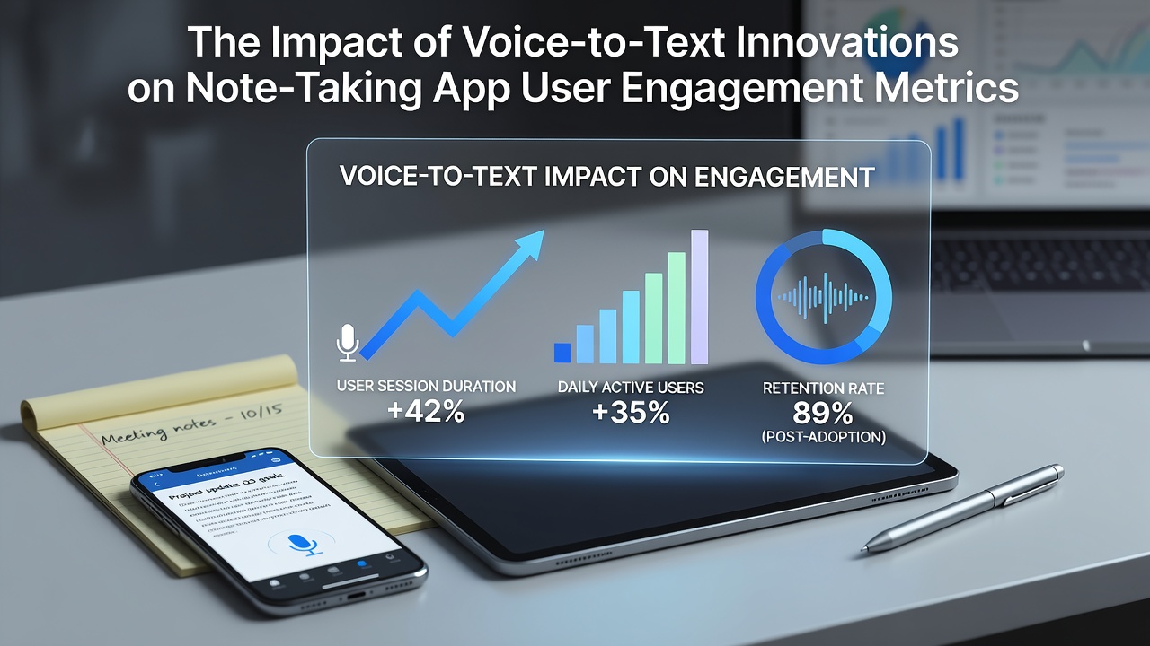 The Impact of Voice-to-Text Innovations on Note-Taking App User Engagement Metrics